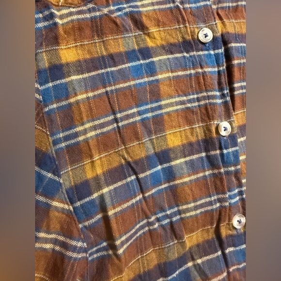 Daytrip Plaid Button-Down Shirt in Blue and Brown - Picture 8 of 8